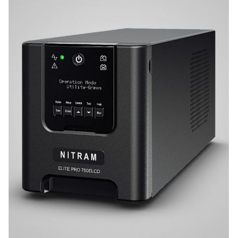 Onduleur de bureau avec LCD 750VA 675W 6 prises ELITE PRO 750ELCD Nitram (1/3)