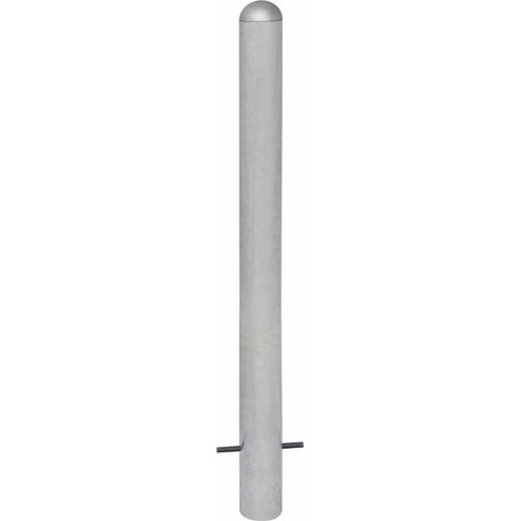 MORAVIA Schutzpoller Stahl feuerverzinkt H 1.200 mm Alu-Kappe zum Einbetonieren ohne Reflexringe (1/2)