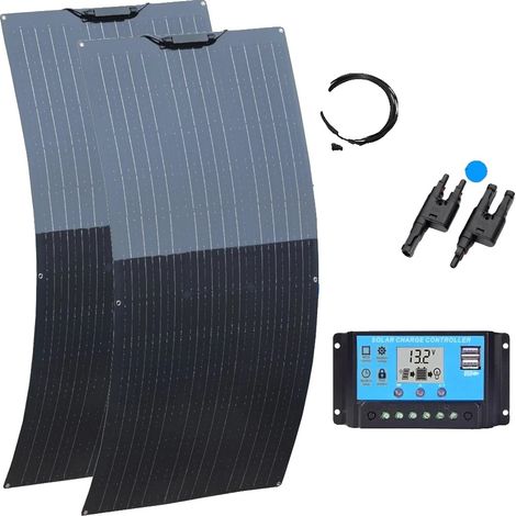 Solarpanel, hoch effizientes monokristallines, leichtes und flexibles Design, 240w 2Stück 120w Kit (1/2)