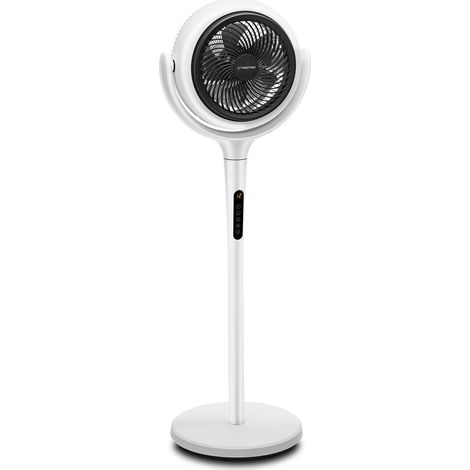 TROTEC Ventilatore a piantana TVE 200 S - 50 W, Ø 40 cm, 3 livelli, 5 pale rotore, oscillazione, regolabile in altezza, raffreddamento silenzioso, per ufficio, camera da letto e soggiorno, bianco