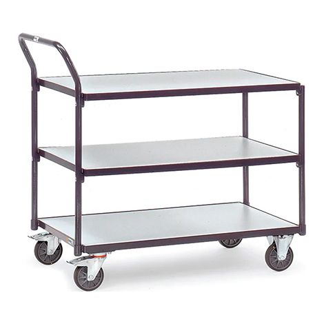 Servante d'atelier ESD - 3 plateaux - 1000 x 600 mm - Charge max 300kg - 1851
