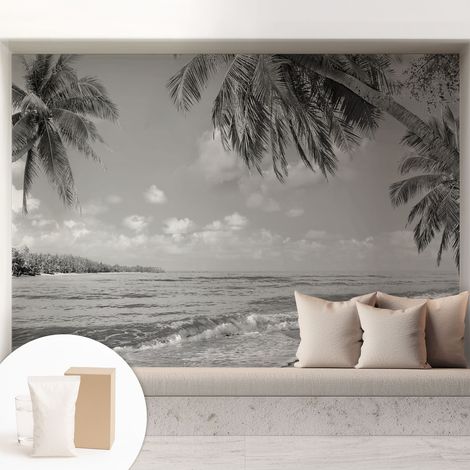 Tapete Vliestapete mit Kleber für Wohnzimmer Schlafzimmer Küche - Wanddekoration Tropisches Paradies 208x146 cm (1/5)