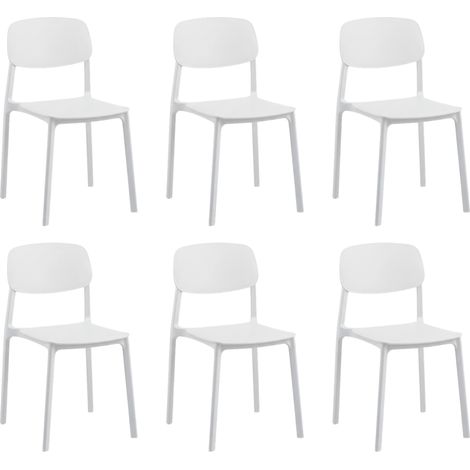 Set 6 Sedie Ergonomiche Moderne Polipropilene Pranzo 44x51.5x80 cm