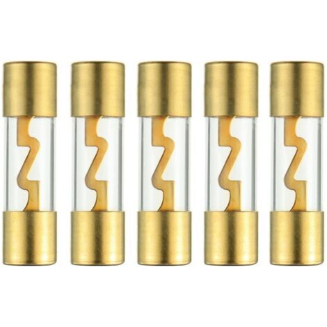 60A Verre Plaqué Or AGU Fusible Audio de Voiture pour Voiture/Auto/Marine Audio Amplificateur Stéréo Protection de Puissance (Lot de 5 Pcs) (1/4)