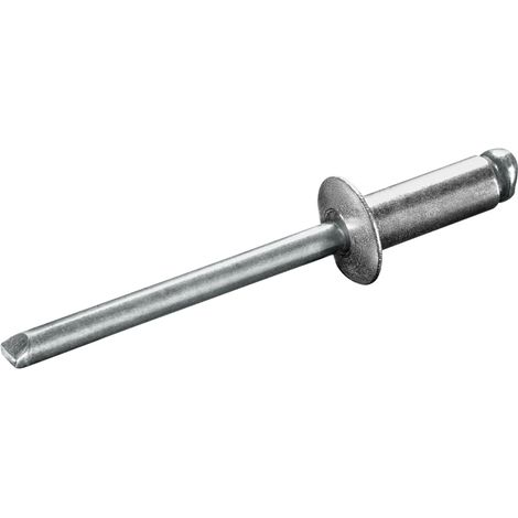 GOEBEL - 250 x Rivets aveugles 6,4 x 15 mm - Aluminium AlMG 3,5/ Acier zingué - Tête plate - STANDARD - 7070164150 - ISO15977 (1/5)