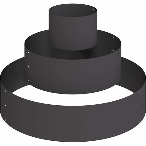 Maison Exclusive - Vaso da giardino Nero 90 x 90 x 20 cm Acciaio laminato a freddo (1/5)