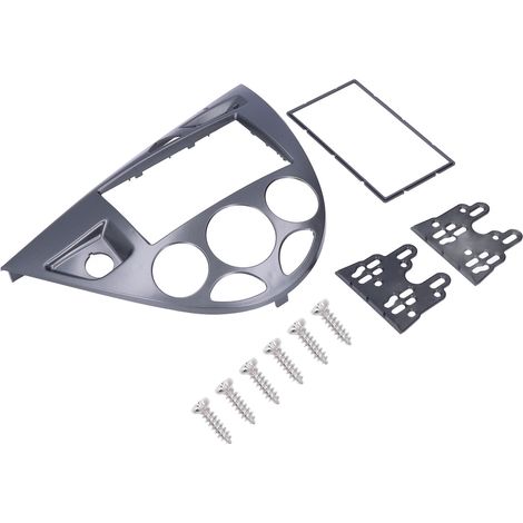 Autoradio 2 DIN GPS Bluetooth CD DVD Écran Tactile, Tableau de Bord Encastrable, Compatible Ford Focus 1998-2006, Kit de Remplacement Plug and Play, Argent Gris (1/5)