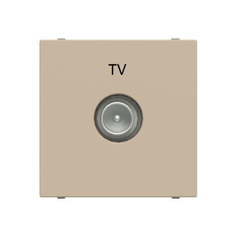Zenit Prise Tv Terminale 2 Modules Champagne 2CLA225070N1901 ABB N2250.7CV (1/3)