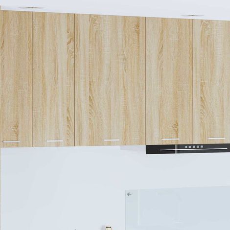 Hängeschrank mit Speicher Sonoma-Eiche und Weiß 50 x 31 x 80 cm