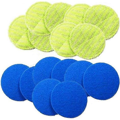 Tampon de rechange pour balai électrique rotatif sans fil, comprenant 8 micro-tampons. (1/2)