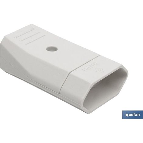 Weißer Antennen-Bipolarsteckersockel (10a-250v) (1/2)