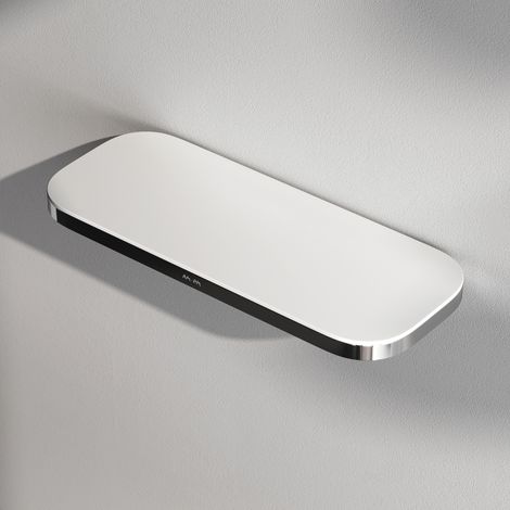 Etagère salle de bains, Tablette à visser en Alliage métallique et Plastique ABS et Blanc A8F37600 Func AM.PM
