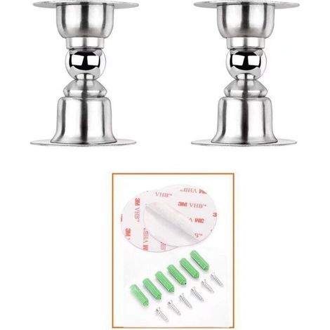 magnetischer Türstopper, Türstopper aus Edelstahl mit doppelseitigem 3M-Klebeband oder Schrauben   ohne Bohren/mit Bohren, doppelter Verwendungszweck