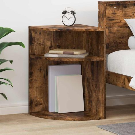 vidaXL Table d'appoint Chêne fumé 39,7 x 39,7 x 60 cm (1/5)