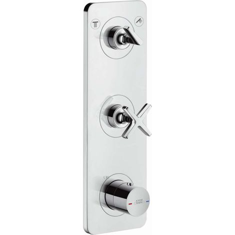 AXOR Citterio E Modulo termostatico 380/120 ad incasso per 2 utenze con piastra cromo, 36703000 (1/5)