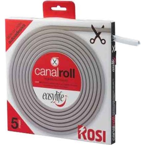 CANALINA PASSACAVI AUTOADESIVA FLESSIBILE ROSI 10x10 mm - Rotolo 5 metri