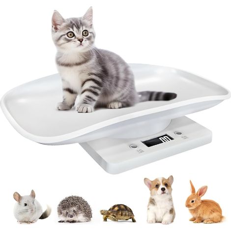 Balance numérique pour animaux de compagnie pour petits animaux, petite balance pour animaux de compagnie balance numérique, balance pour animaux, balance pour bébé numérique pour chatons/chiots (1/5)