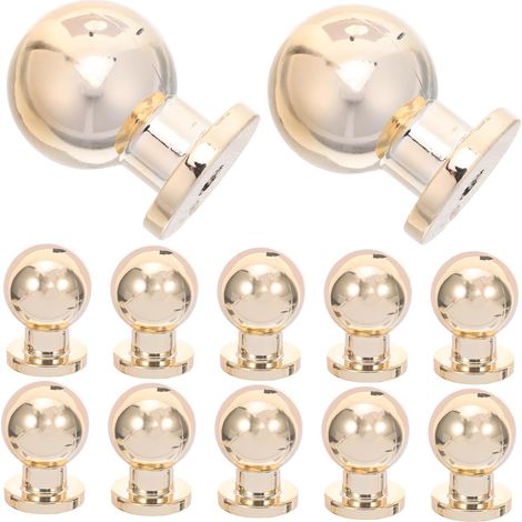 de 12 petits boutons de tiroir ronds dorés pour boîtes à