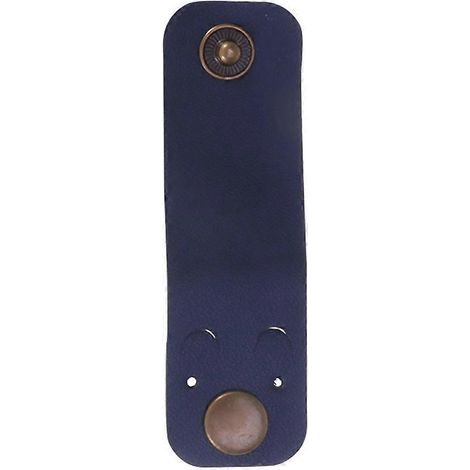 Kabelbinder aus Leder, Kabelorganizer, Kopfhörerkabelaufwickler, Organizer (rund, marineblau) (1/3)