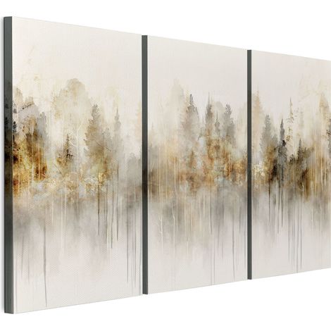Quadro su tela italiana 90 x 60 cm trittico - stile boho - natura Quadro su tela italiana 120 x 80 cm trittico - stile boho - natura (1/5)
