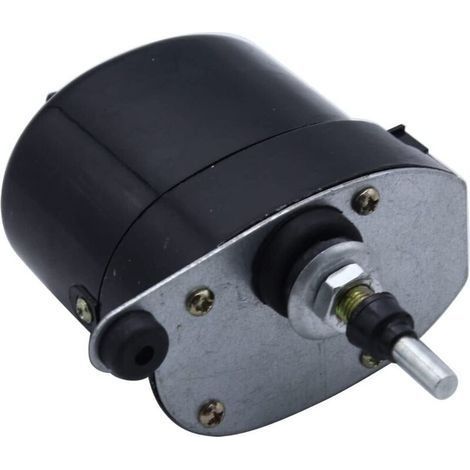 1 Universal-Scheibenwischermotor, schwarz, kompatibel mit Angelbooten, Wohnwagen, Jeeps und Traktoren (01287358 773100001 0390506510, Nachbau). (1/4)