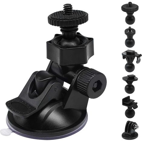 Support de caméra à ventouse S30 avec 10 joints pour Rexing, Z-Edge, Old Shark, KDLINKS, Falcon Zero, Transcend, Vantrue, GoPro Hero et la plupart des caméras GPS DVR (1/5)