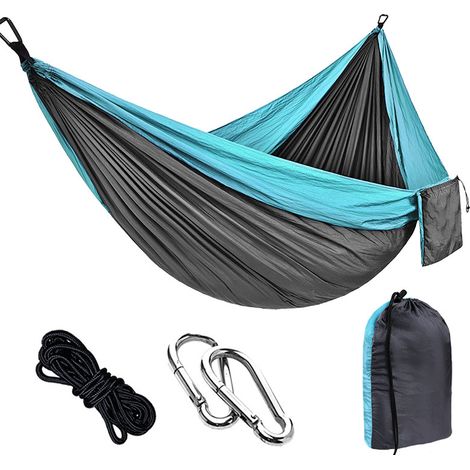 Filiyano – sac de transport inclus – Hamac de camping portable avec sac de transport inclus, idéal pour l'extérieur, l'intérieur, la plage et le (1/3)