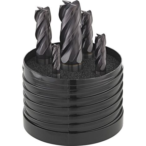GÜHRING Ratiofräser-Set lang VHM FIRE 5-teilig Z4 Schaft HB 6-16mm (1/5)