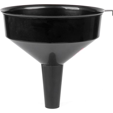 Embudo universal de plástico negro para combustible, líquidos y agua, 30 cm, amio-04047 (1/2)