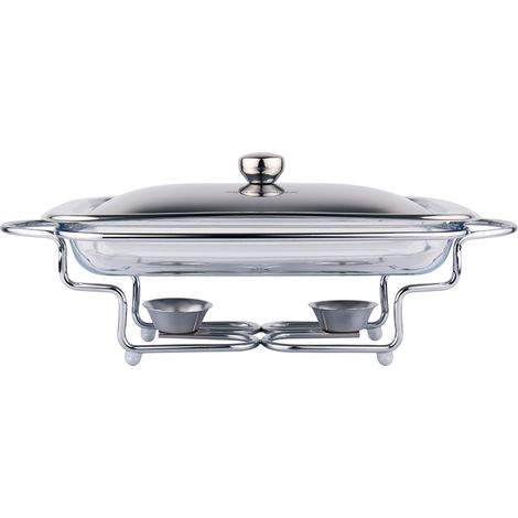 CASSERUOLA RETTANGOLARE IN FERRO 35X21CM 2L CON RISCALDATORE