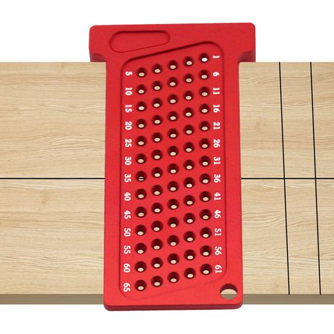 T-förmiger Markierungslineal für die Holzbearbeitung, perforiertes T-Lineal (imperiales Standardmaß), Mess- und Zeichenlineal. (1/5)