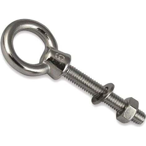 Aiperq Boulon à œil avec filetage métrique en acier inoxydable A4 V4A Acier inoxydable M10x100（1pcs） (1/4)