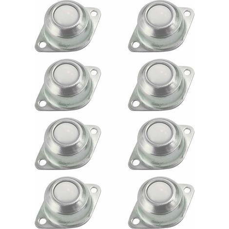 8 pcs Roulettes de Transfert de Billes à Rouleaux Roulettes de Roulement de Transfert Roulettes à Billes de Transfert Rouleaux à Billes en Nylon et en Acier Inoxydable pour Meubles Fauteuils Roulants (1/5)