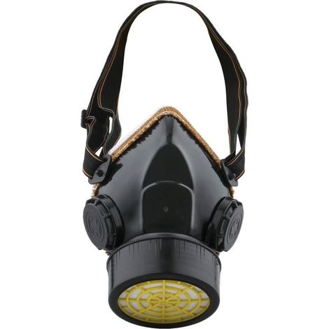 Mascarilla antipolvo, protección contra pintura, respirador químico industrial contra humos tóxicos, máscara de cartucho con válvula de respiración fácil, color negro (1/5)