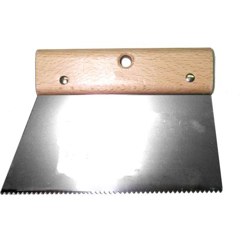 Spatola per incollaggio seghettata triangolare in legno 2212120 mm