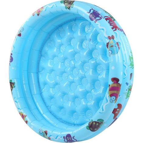 Piscine gonflable - VINGVO - Modèle rond - 90 cm - Bleu - Pour bébés jusqu'à 3 ans (1/4)