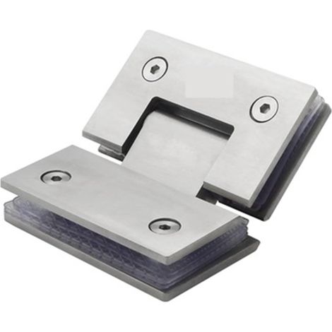 Pince à verre 1 pièce Charnière de porte en sans cadre acier (1/5)