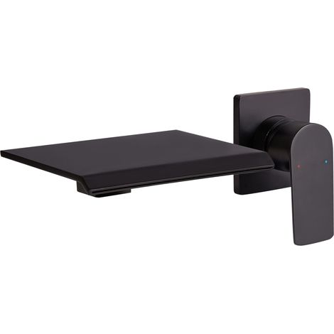 Wall Mounted Basin Mixer Tap APONWAO Brass Black