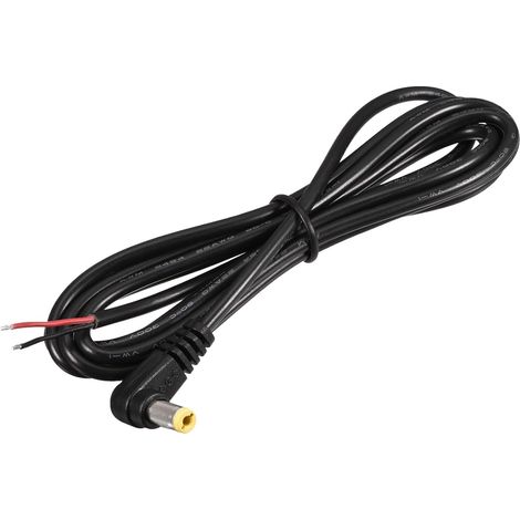 Paquet de 2 câbles courant DC droits à 90° pour caméra CCTV 5,5 mm x 2,1 1,5 m (1/5)