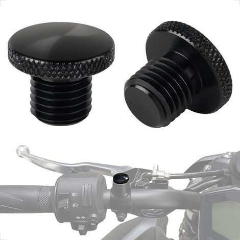 10mm: 2 x clockwise Bouchons d'obturation de miroir de moto en aluminium CNC M10 Moto Miroir Cache Bougies Bougiesscrews oxydation anodique: (1/5)