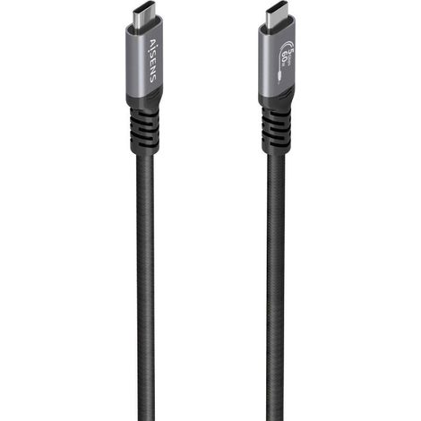 Cable USB 3.2 Tipo-C Aisens A107-0992/ USB Tipo-C Macho - USB Tipo-C Macho/ Hasta 60W/ 5Gbps/ 10m/ Negro