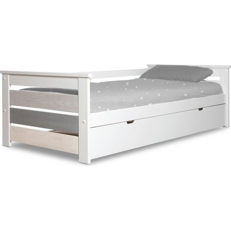 Cama nido juvenil con barrera lateral 105x198 cm Ocean Blanco - Vintage Colors (ancho) x 62cm (alto) (1/5)