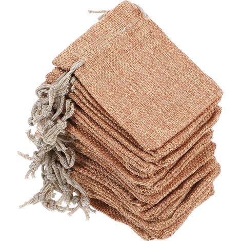 Organization Drawstring Packaging Jewelry Events Beige Bags Gift Jute (1/5)