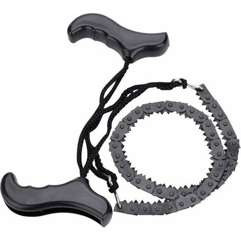 YMYNY Camping Poche tronçonneuse Scie à chaîne de Poche Main Tronçonneuse avec poignées en acier lame replacement pour la survie Gear, le camping, la chasse（48cm）