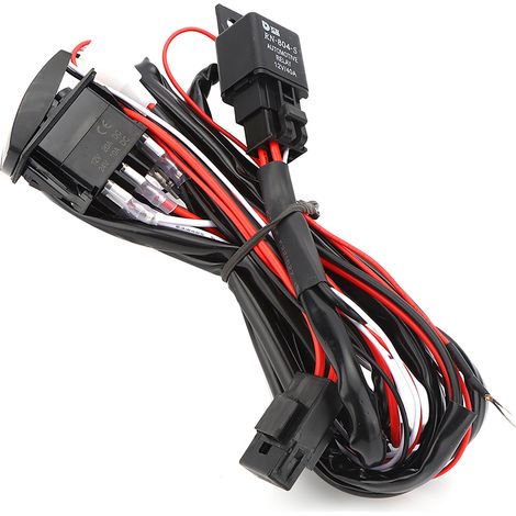 Kit de faisceau de câblage universel avec lampe de travail LED pour barres de feux antibrouillard de voitures 12/24 V (1/5)