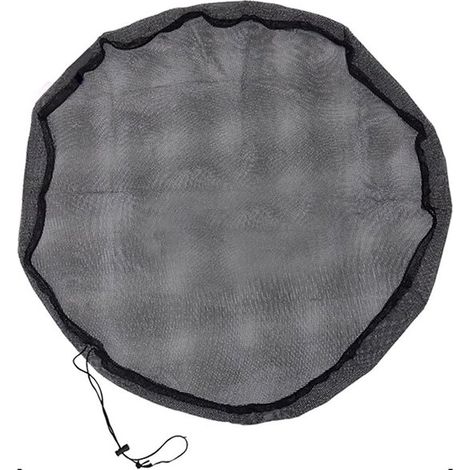 Copertura/rete protettiva per secchio - con elastico - protezione contro insetti e animali domestici - diametro 100 cm - nero (1/5)