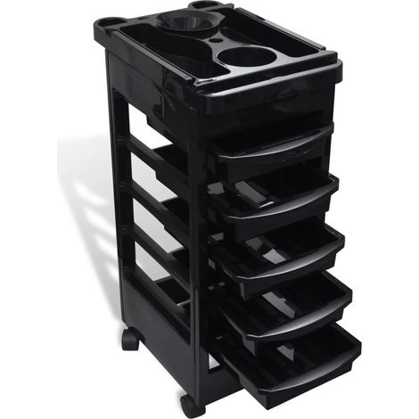 Trolley Portautensili Parrucchiere in Plastica con Ruote vidaXL (1/5)
