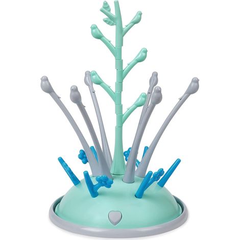 Séchoir pour Biberons,Séchoir pour Bouteilles,Egoutte-biberons Arbre avec Bac à Eau Amovible pour Biberon,Couverts,Tétines Gobelets(Forme Ronde) (1/5)