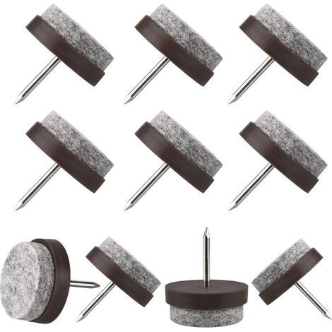 50 Stück Filzgleiter für Stühle, 21 mm Filzgleiter für Stühle, Möbelgleiter, Möbelgleiter mit Nagel, runde Filzgleiter, Filzgleiter, Gleiter (1/5)