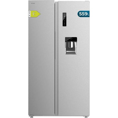 Cecotec Frigorífico Americano 559L Total No Frost con Dispensador de Agua Bolero CoolMarket SBS 559 Inox C 177x91cm (1/5)